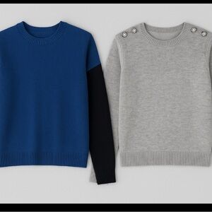 J. Crew Blue and Gray Women's Sweater Set